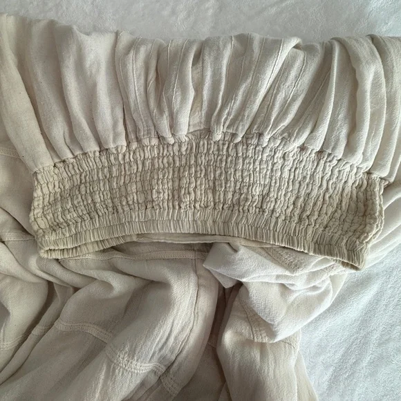 Women's Cream Boot ballon Cut Pants 100% cotton - Picture 5 of 5